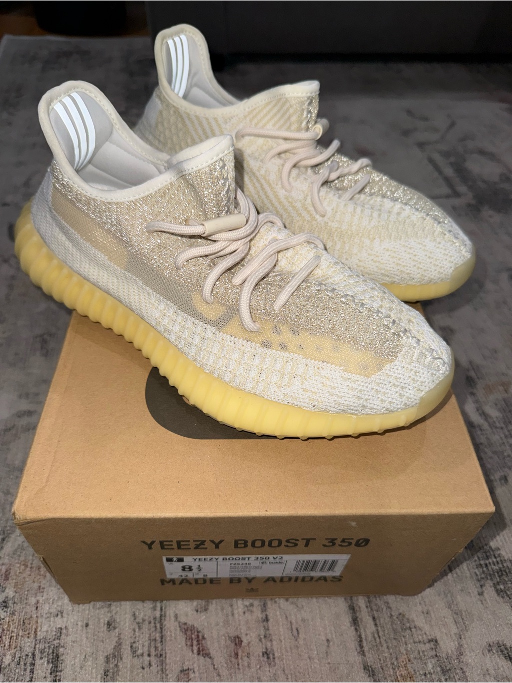 Adidas Yeezy Boost 350 V2 Cream/Yellow Sneakers Us 8.5